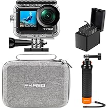 Amazon | AKASO Brave 7 LE アクションカメラ 4K60fps 20MP IPX7本機